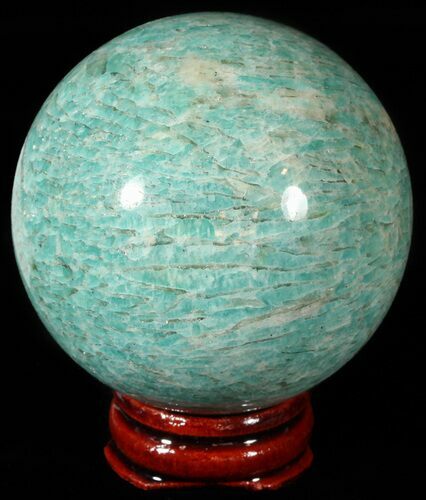 Polished Amazonite Crystal Sphere - Madagascar #51608